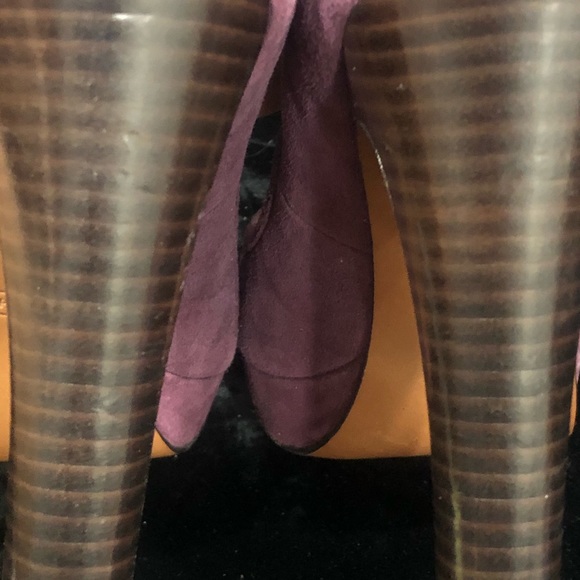 COACH suede peep toe pumps - Picture 4 of 8